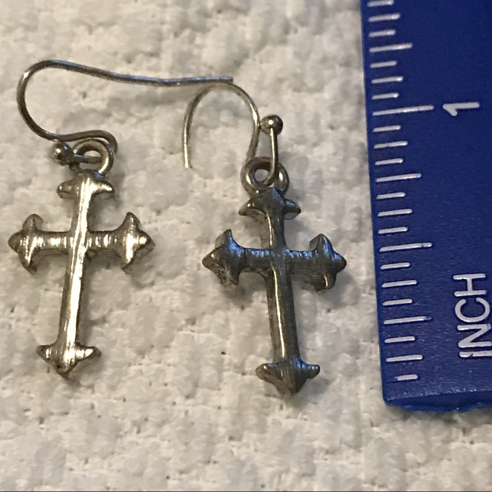 3/4 inch Cross Earrings